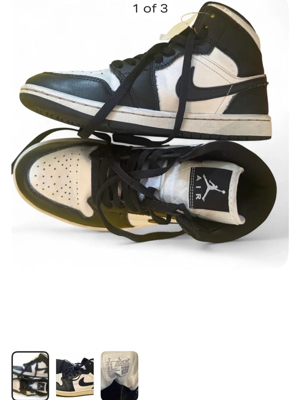 Jordan Retro High Top Sneakers - Black and White
